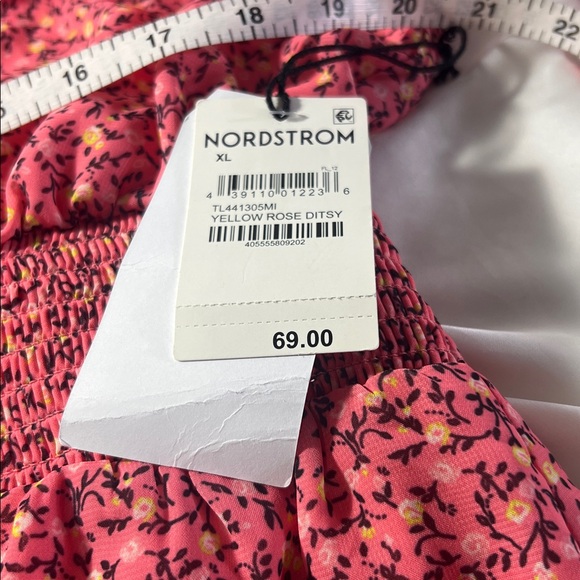 Leith Chic Long Sleeve Floral Dress‎ Pink Women’s XL Flowy New With Tags - Picture 8 of 8